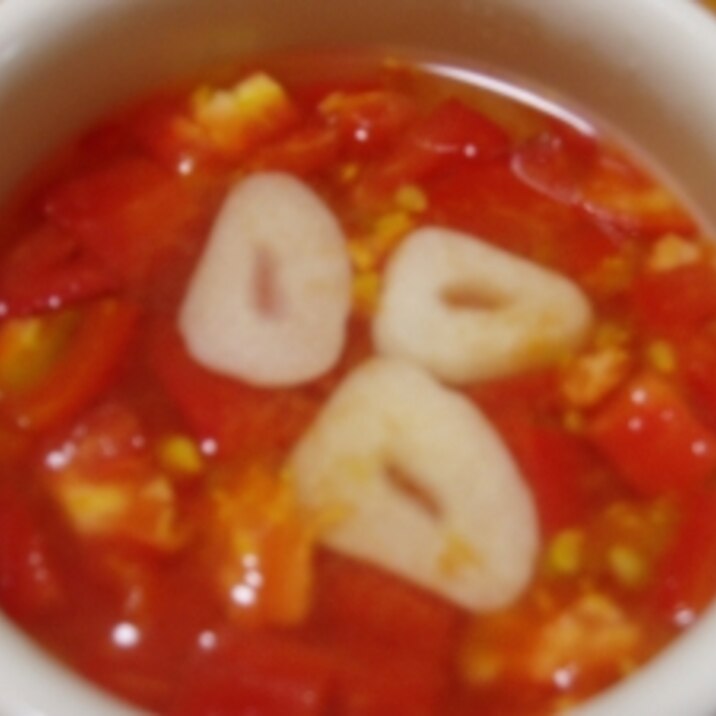 トマトとにんにくの簡単スープ